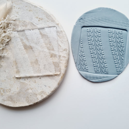 Monster Truck Tyre Tracks Pattern Raised Cookie Stamp/Fondant Debosser