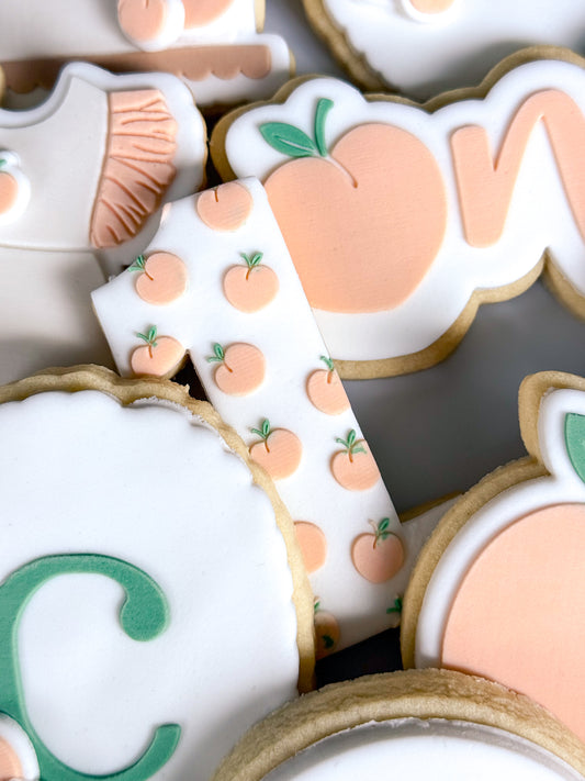 Peach Pattern Raised Cookie Stamp/Fondant Debosser