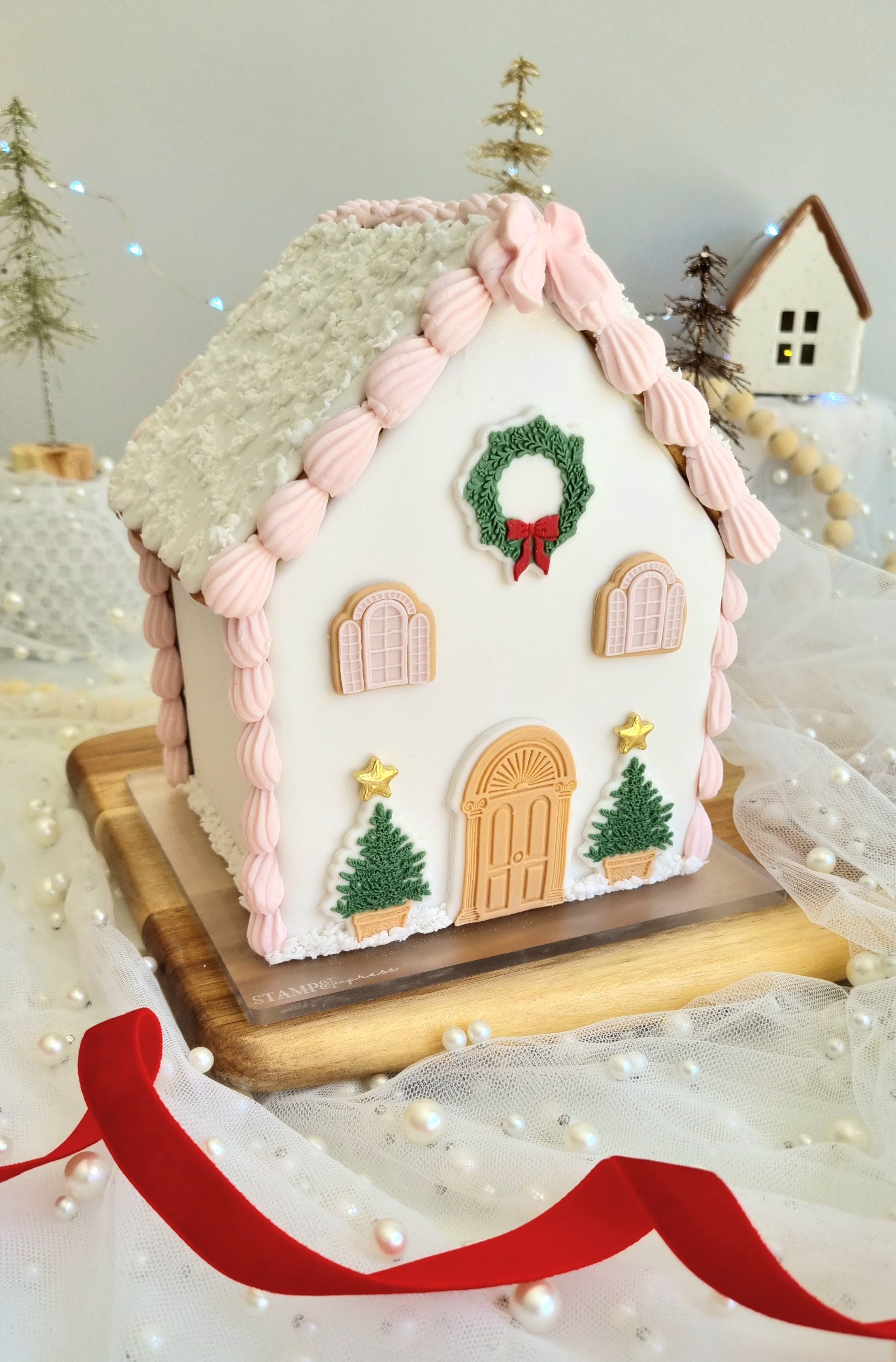 gingerbread house cookie cutter cookie stamp cookie set mini wreath mini tree mini door mini window