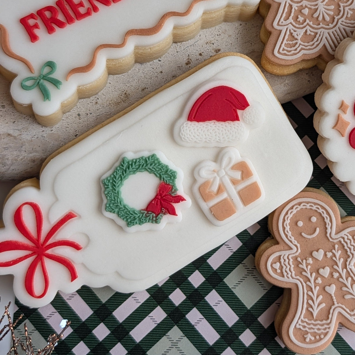 Gift Tag Raised Cookie Stamp/Fondant Debosser & Cutter