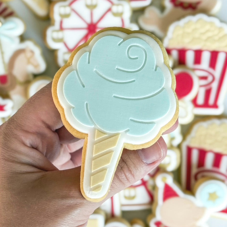 popcorn circus tent elephant seal with ball carnival fairy floss merry go round ferris wheel cotton candy step right up admit one ticket cookie stamp cookie cutter stampandimpress