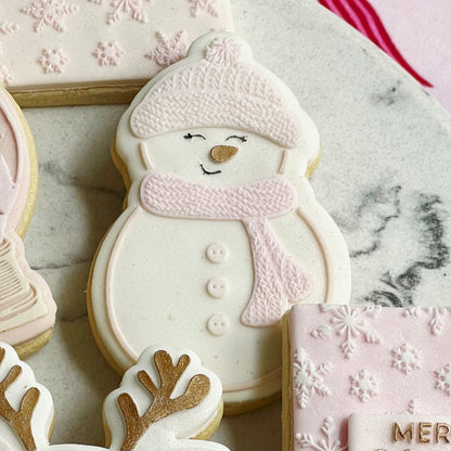 snowman christmas cookie stamp cookie cutter stampandimpress let it snow