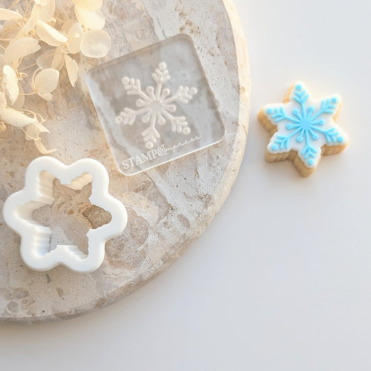 mini snowflake cookie stamp cookie cutter fondant stampandimpress christmas snow frozen 
