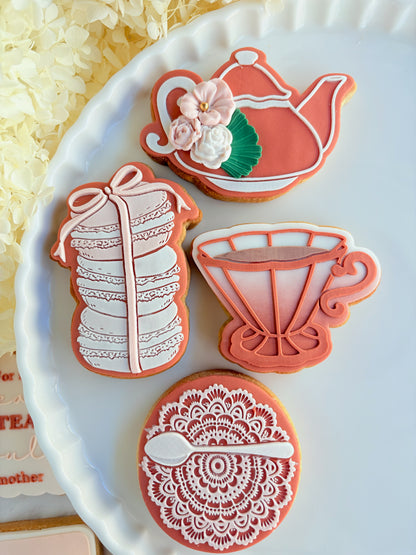 Tea Cup Raised Cookie Stamp/Fondant Debosser & Cutter