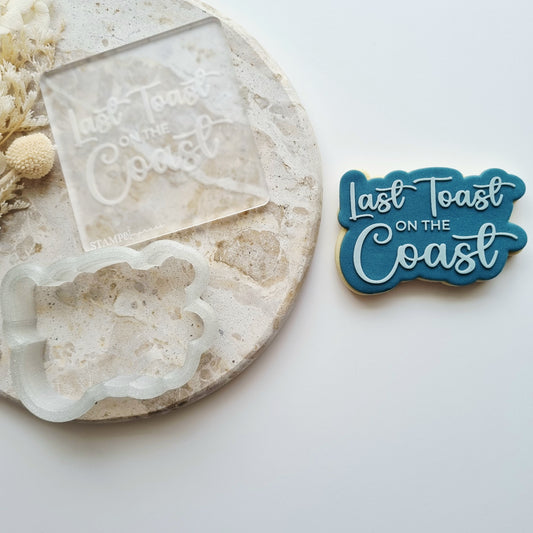 Last Toast on the Coast Raised Cookie Stamp/Fondant Debosser & Cutter