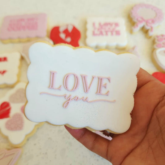 Love You Raised Cookie Stamp/Fondant Debosser