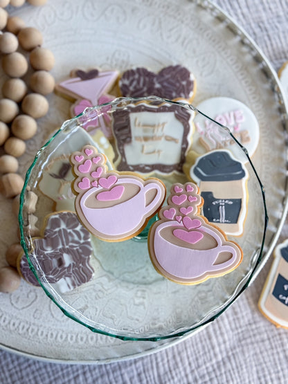 Coffee Cup with Hearts Raised Cookie Stamp/Fondant Debosser