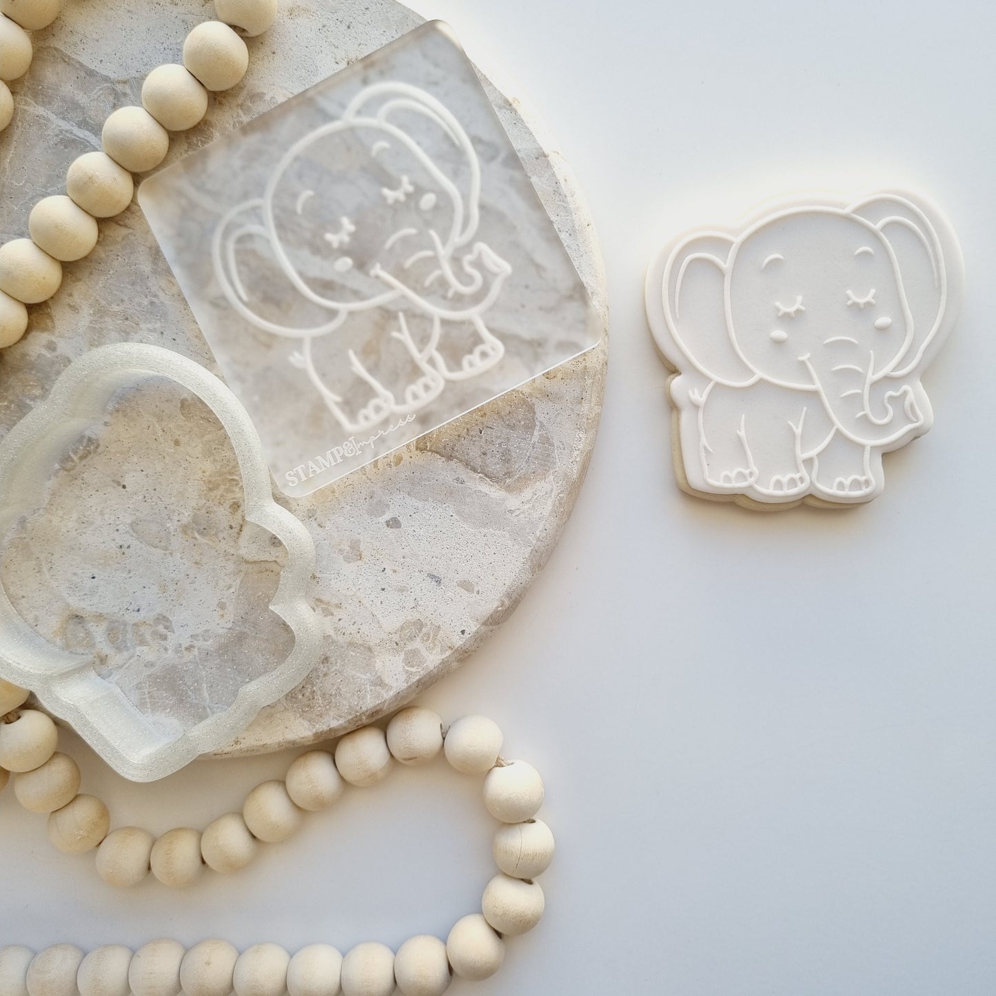 Elephant Raised Cookie Stamp/Fondant Debosser & Cutter