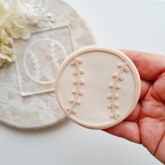 Baseball/Softball Raised Cookie Stamp/Fondant Debosser