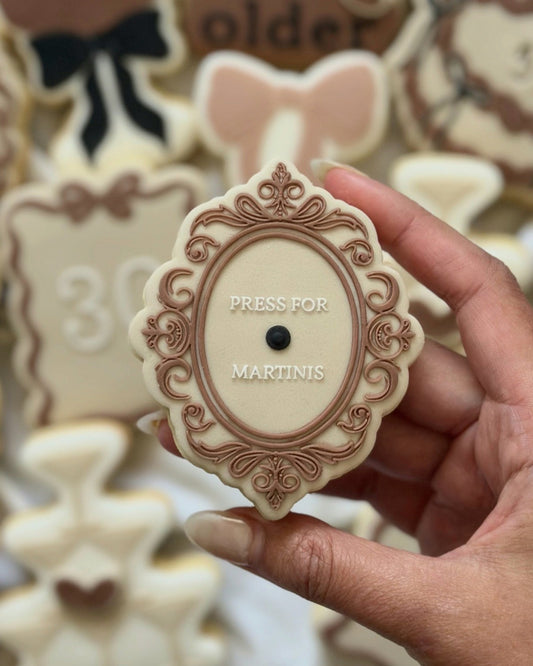 Press for Martinis Raised Cookie Stamp/Fondant Debosser & Cutter