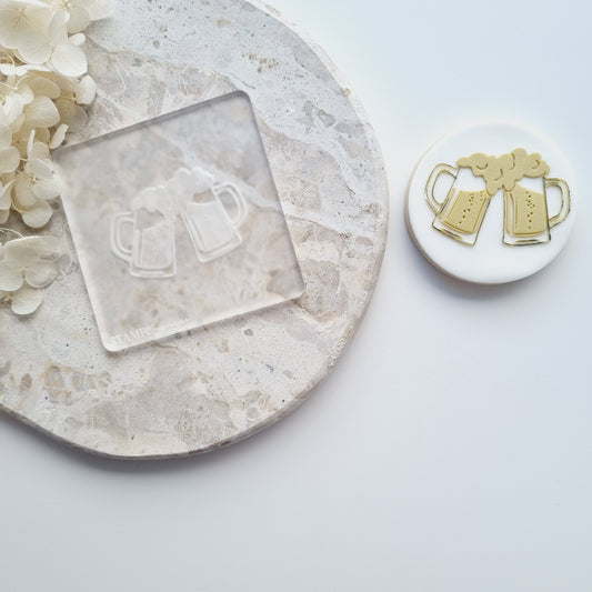 Beers Raised Cookie Stamp/Fondant Debosser
