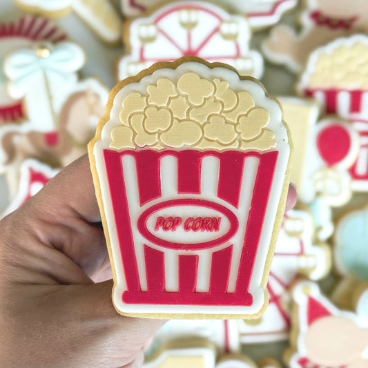 popcorn circus tent elephant seal with ball carnival fairy floss merry go round ferris wheel cotton candy step right up admit one ticket cookie stamp cookie cutter stampandimpress