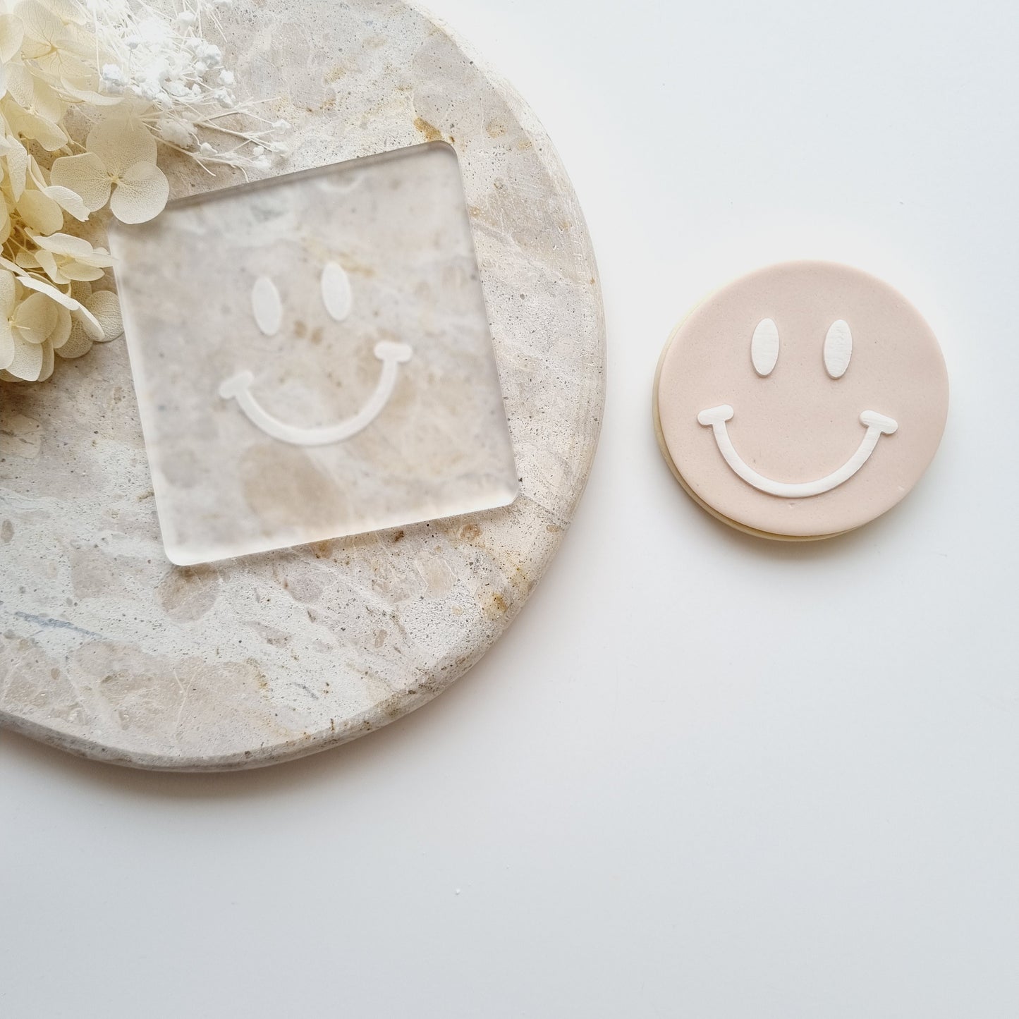 Smiley Face Raised Cookie Stamp/Fondant Debosser