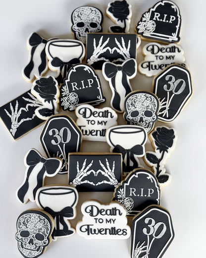 Death to my Twenties Raised Cookie Stamp/Fondant Debosser & Cutter