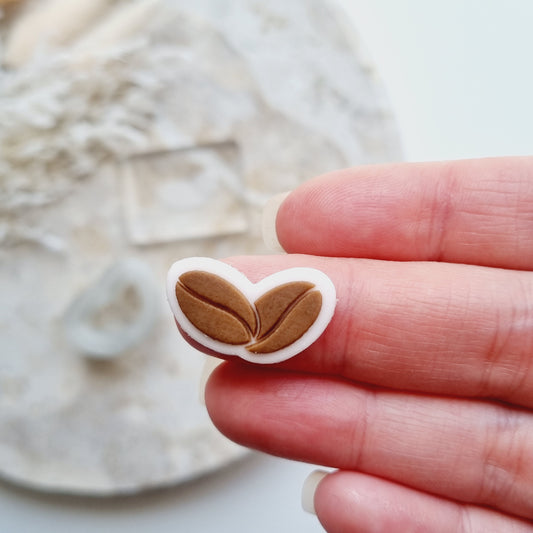 Mini Coffee Beans Raised Cookie Stamp/Fondant Debosser & Cutter
