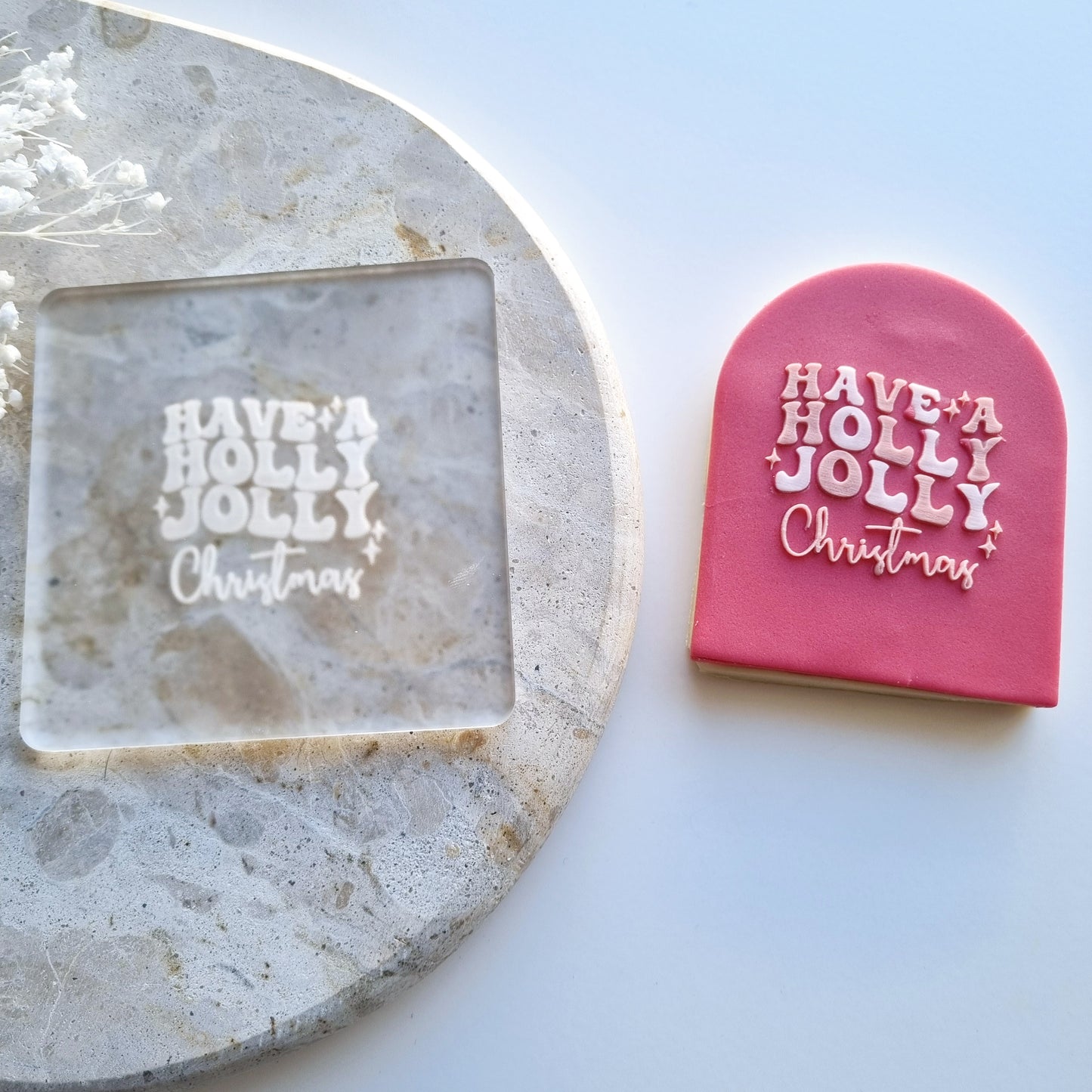 have a holly jolly christmas sparkle merry christmas stampandimpess fondant debosser cookie stamp cookie cutter