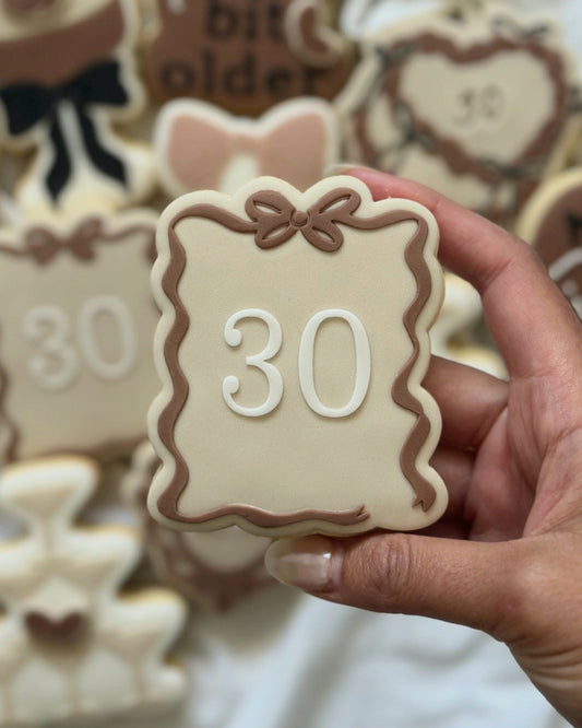 Bow Frame 30 Raised Cookie Stamp/Fondant Debosser & Cutter