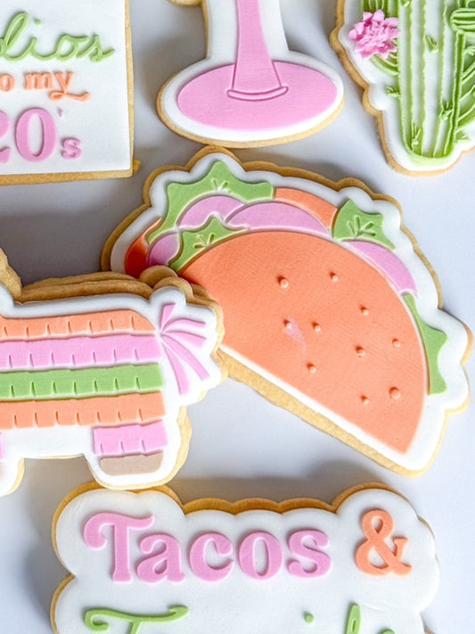Taco Raised Cookie Stamp/Fondant Debosser & Cutter