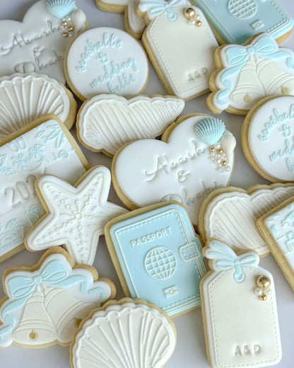 seashells & wedding bells clam shell conch shell passport bag tag travel holiday starfish cookie stamps cookie cutters stampandimpress
