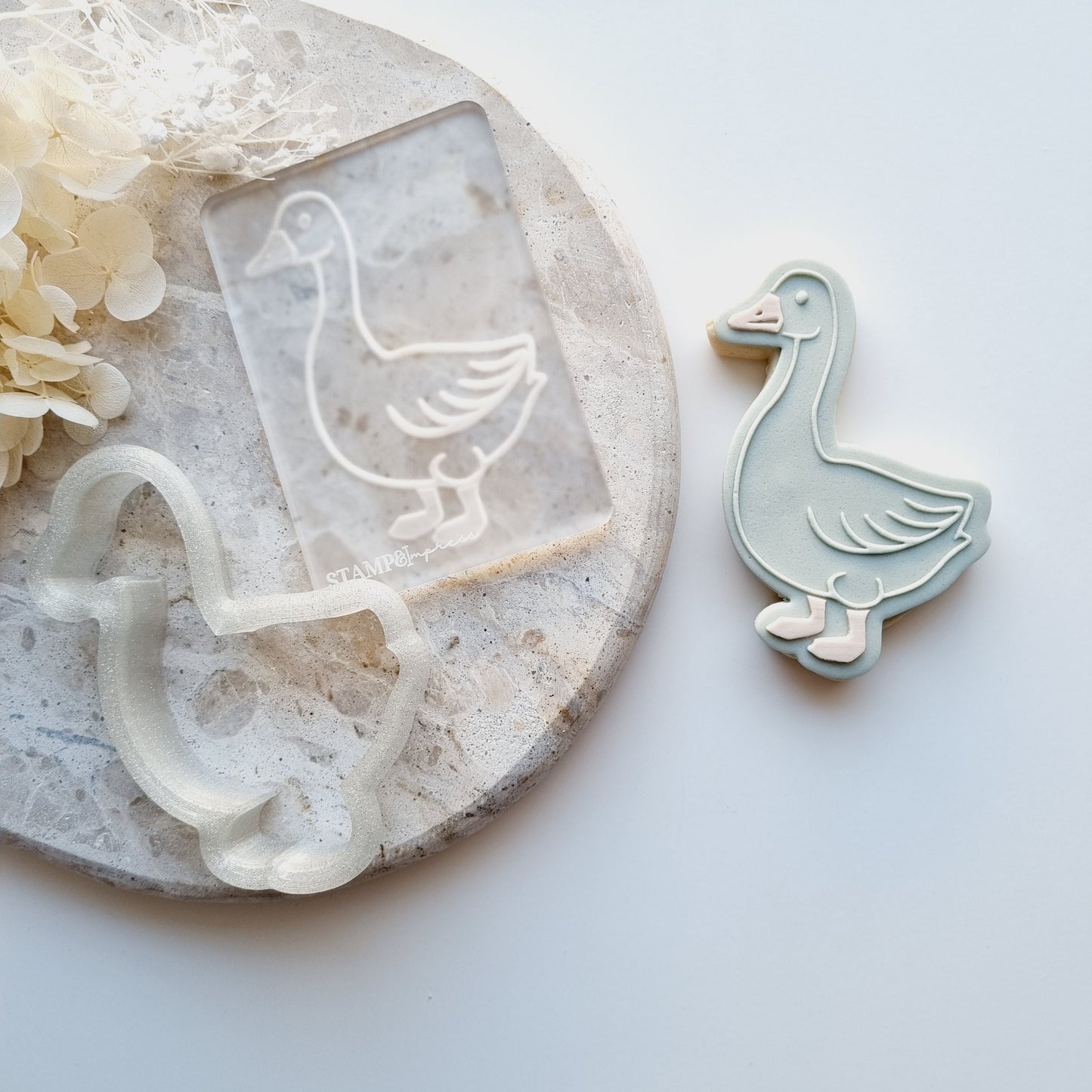 Goose Cookie Stamp/Fondant Debosser & Cutter