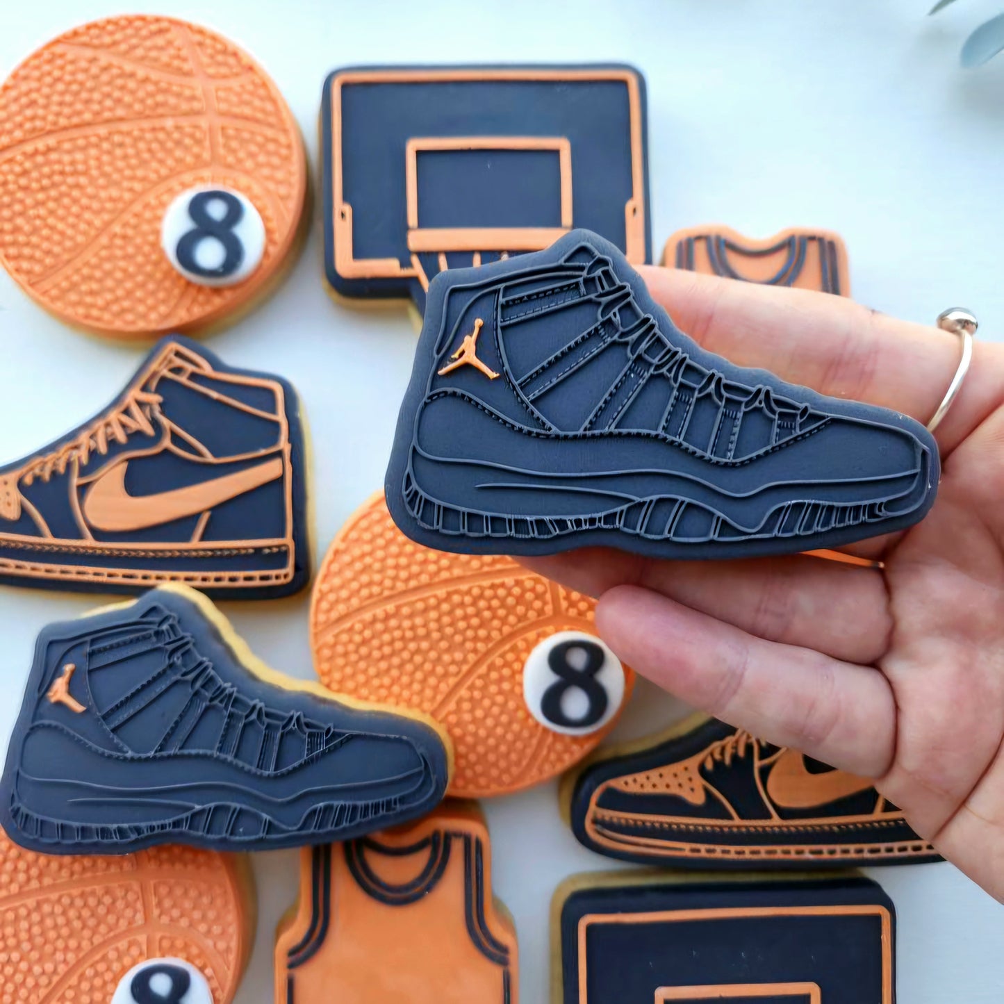 Basketball Jordan Sneaker Raised Cookie Stamp/Fondant Debosser & Cutter