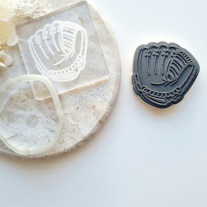 Baseball Glove Raised Cookie Stamp/Fondant Debosser & Cutter