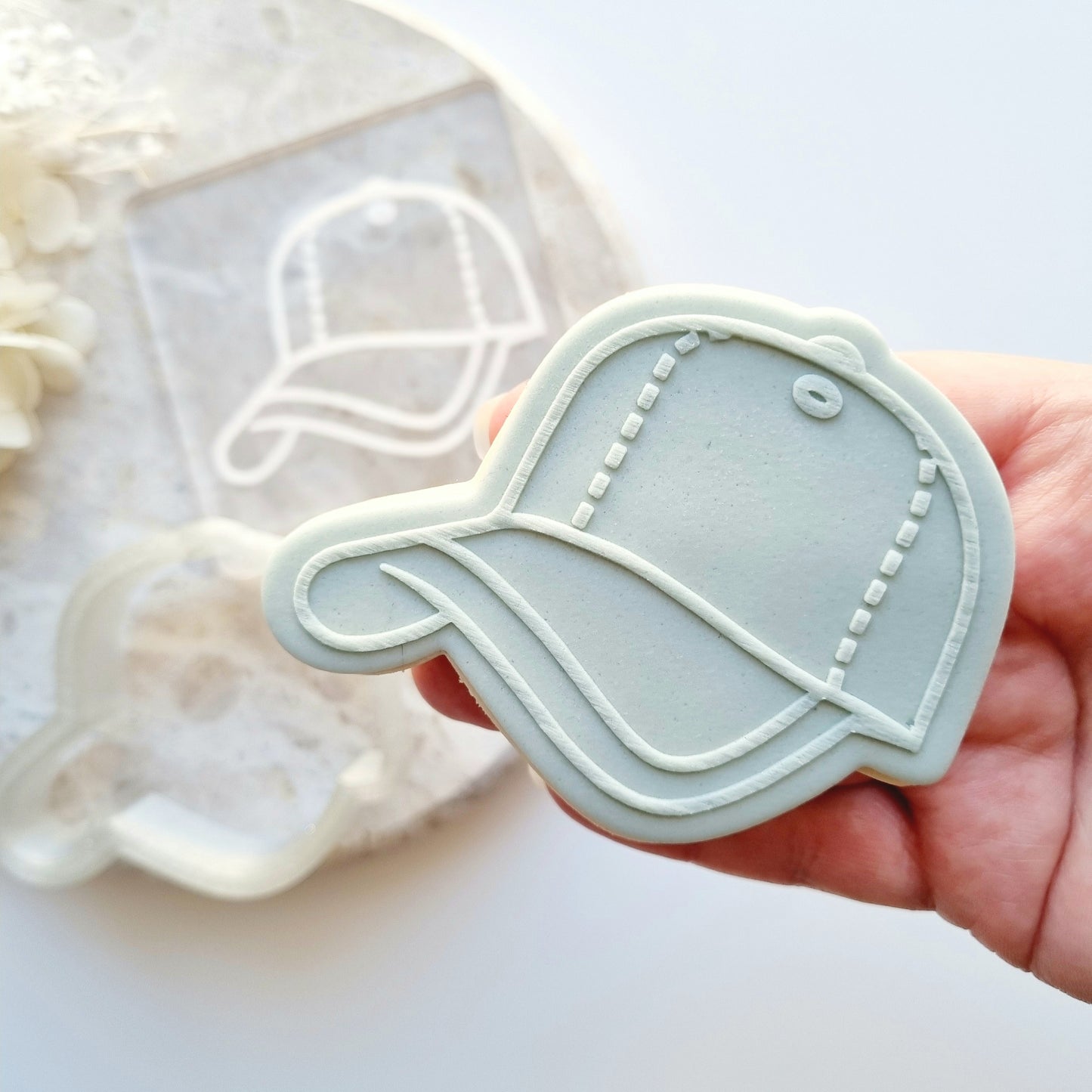 Baseball Hat Raised Cookie Stamp/Fondant Debosser & Cutter