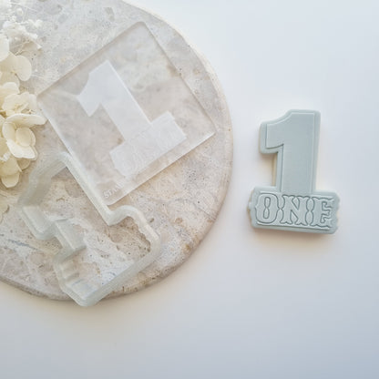 Rodeo Number 1/ONE Raised Cookie Stamp/Fondant Debosser & Cutter