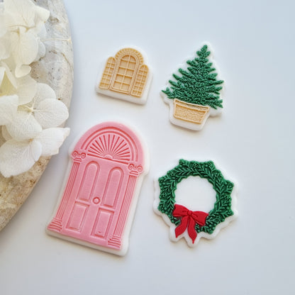 Gingerbread House Mini Set Raised Cookie Stamp/Fondant Debosser & Cutters
