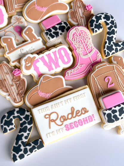 This Ain't My First Rodeo It's My Second Raised Cookie Stamp/Fondant Debosser