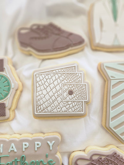 sunglasses glases happy fathers day dad wallet shoes jacket classy suave boujee cookie stamp cookie cutter stampandimpress