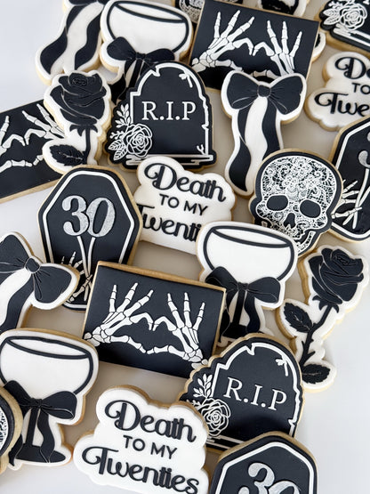 Death to my Twenties Raised Cookie Stamp/Fondant Debosser & Cutter