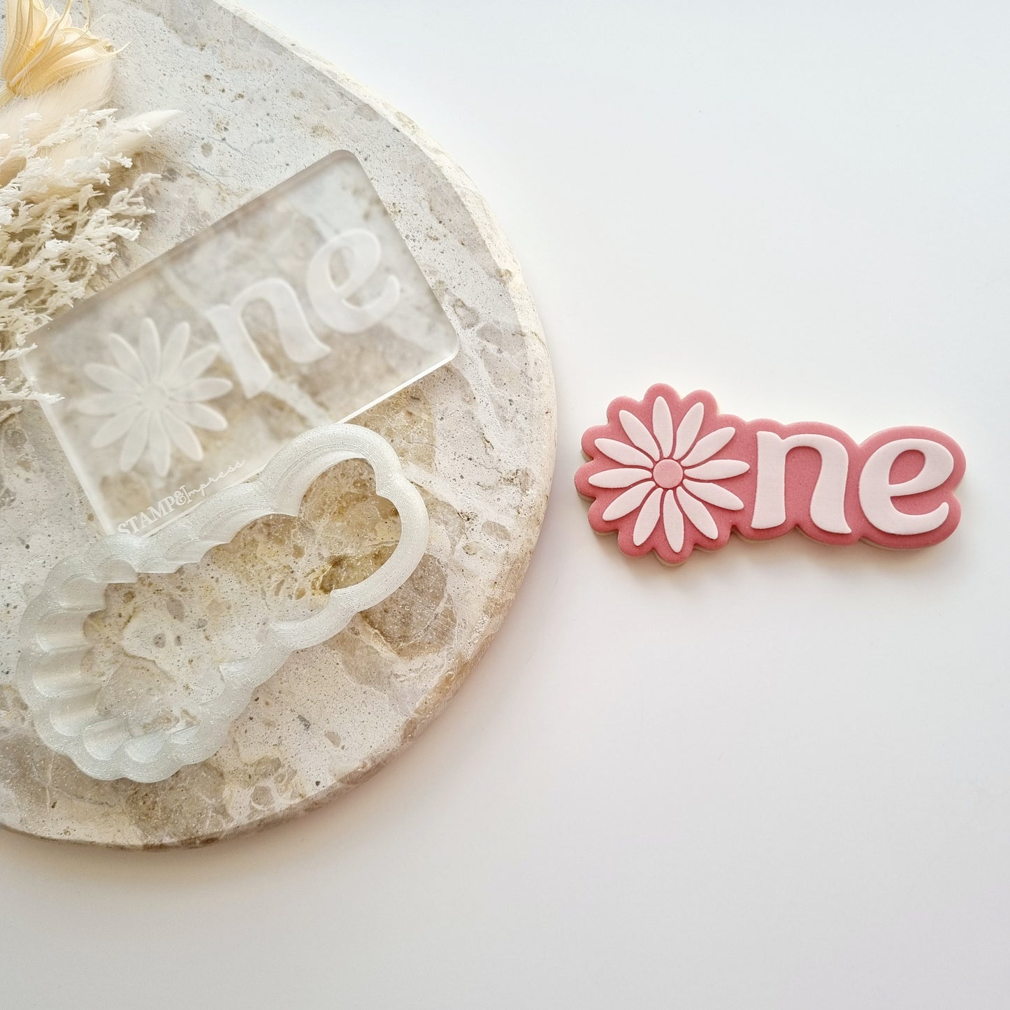 Daisy One Raised Cookie Stamp/Fondant Debosser & Cutter