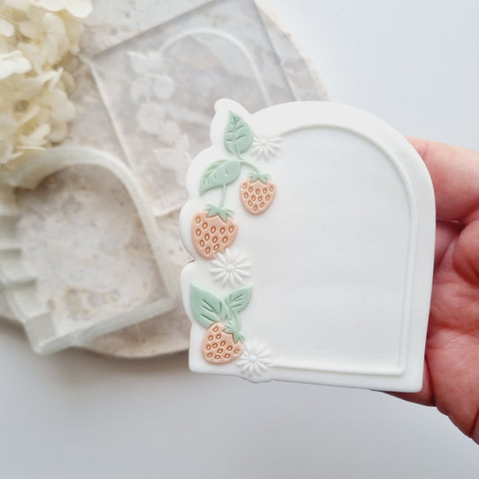 berry 1st strawberry plaque border flower berry theme strawberry theme cookie stamp cookie cutter stampandimpress