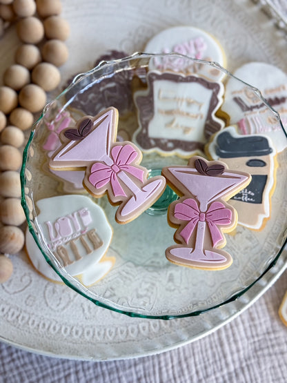 Espresso Martini Raised Cookie Stamp/Fondant Debosser & Cutter