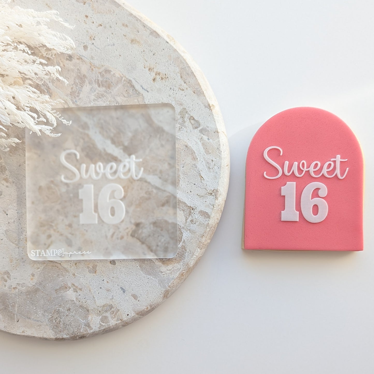 Sweet 16 Raised Cookie Stamp/Fondant Debosser