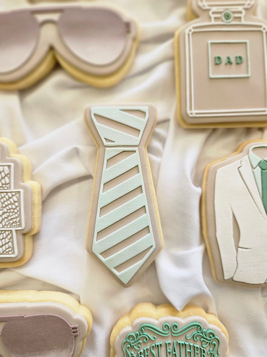 sunglasses glases happy fathers day dad wallet shoes jacket classy suave boujee cookie stamp cookie cutter stampandimpress tie