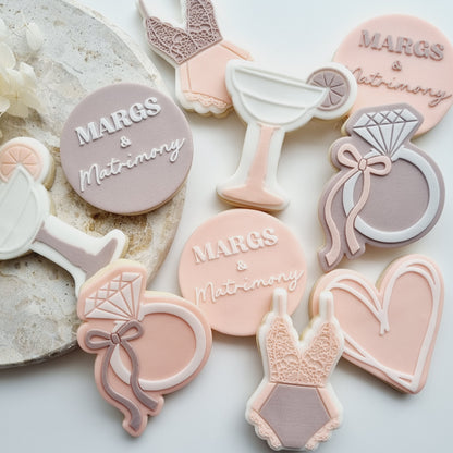 Margs & Matrimony Raised Cookie Stamp/Fondant Debosser