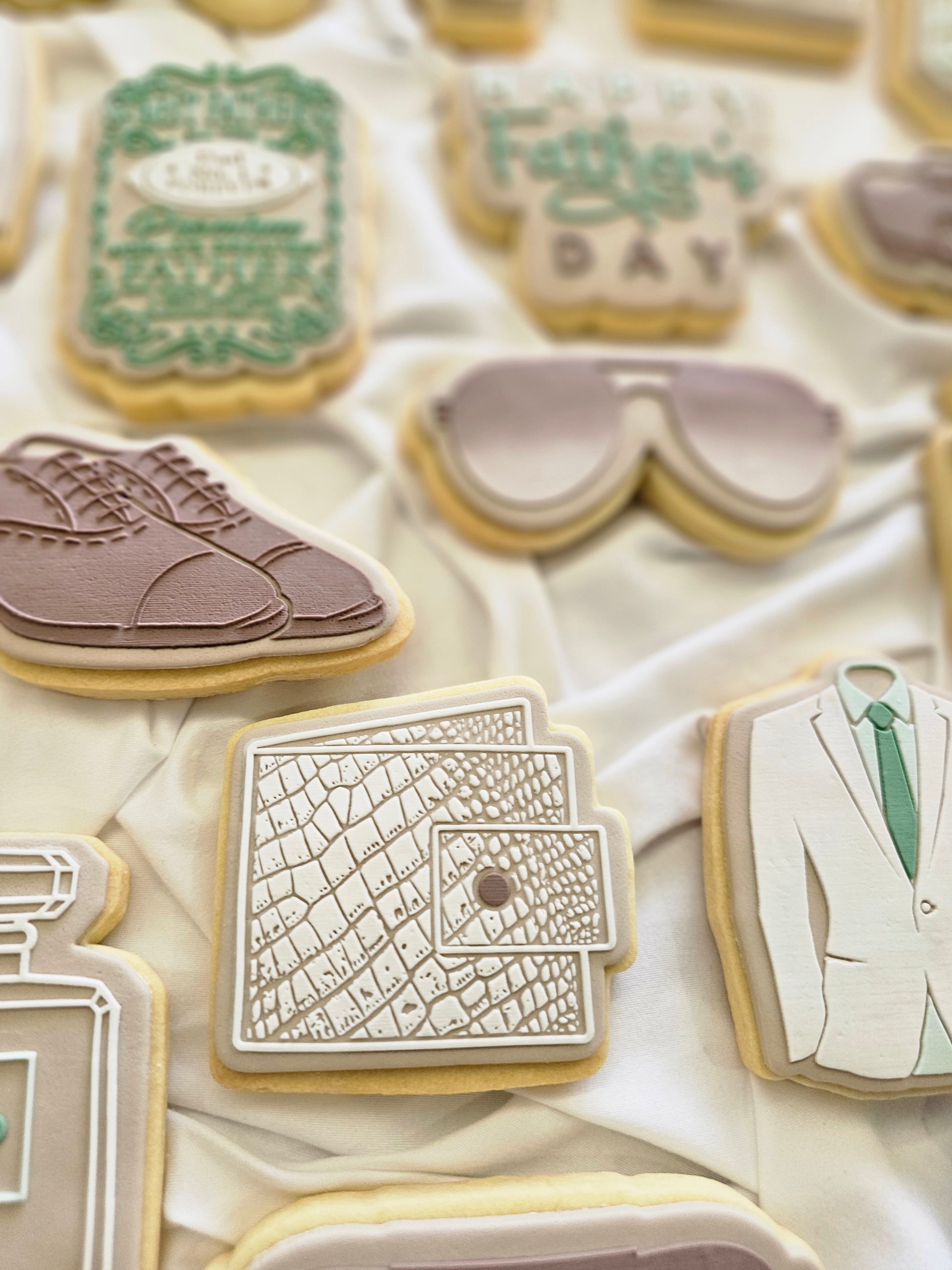 sunglasses glases happy fathers day dad wallet shoes jacket classy suave boujee cookie stamp cookie cutter stampandimpress