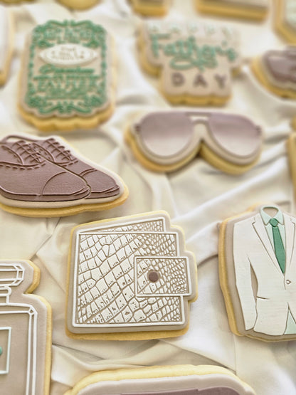 sunglasses glases happy fathers day dad wallet shoes jacket classy suave boujee cookie stamp cookie cutter stampandimpress