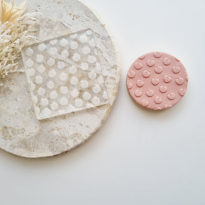 Peach Pattern Raised Cookie Stamp/Fondant Debosser