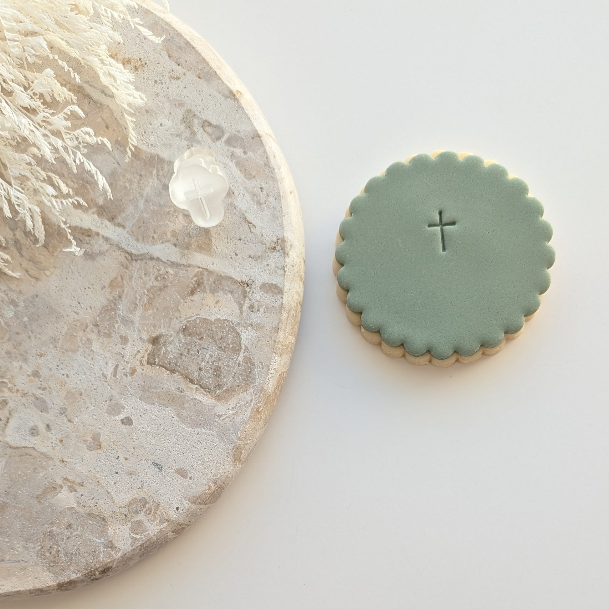 mini cross imprint impression embosser cookie stamp cookie cutter stampandimpress baptism christening communion