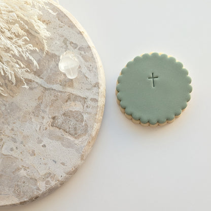 mini cross imprint impression embosser cookie stamp cookie cutter stampandimpress baptism christening communion