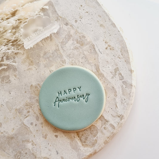 Happy Anniversary Impression Cookie Stamp/Embosser