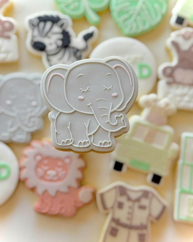 Elephant Raised Cookie Stamp/Fondant Debosser & Cutter