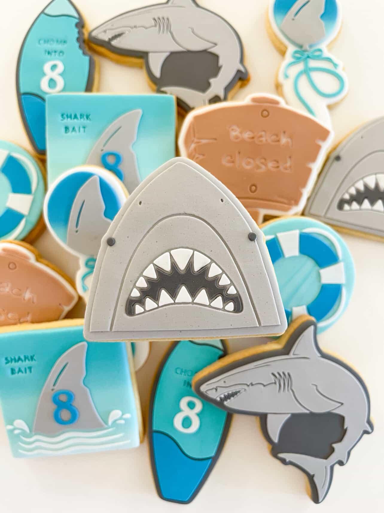 Shark Head Raised Cookie Stamp/Fondant Debosser & Cutter