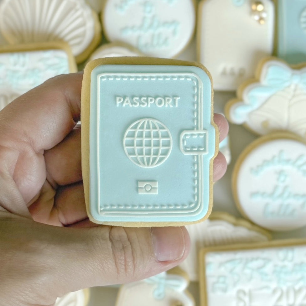seashells & wedding bells clam shell conch shell passport bag tag travel holiday starfish cookie stamps cookie cutters stampandimpress