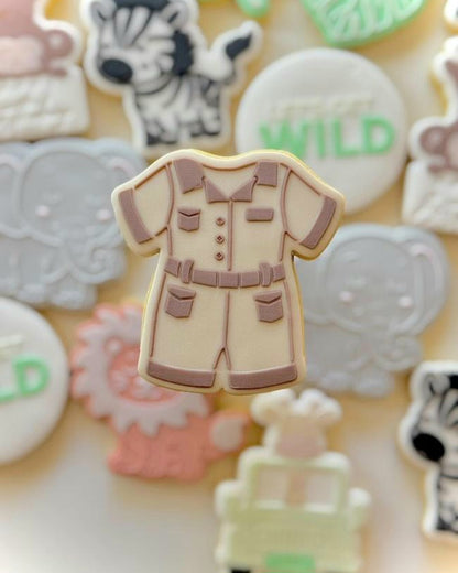 Safari Romper Raised Cookie Stamp/Fondant Debosser & Cutter