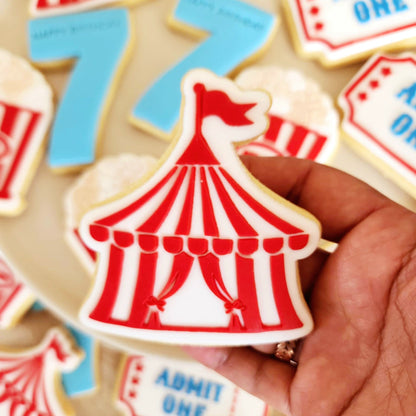 Circus/Carnival Tent Raised Cookie Stamp/Fondant Debosser & Cutter