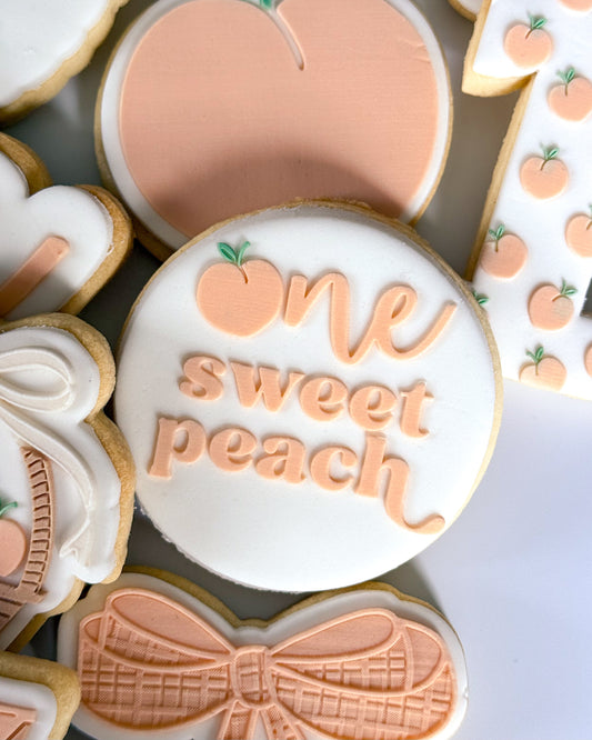 One Sweet Peach Raised Cookie Stamp/Fondant Debosser